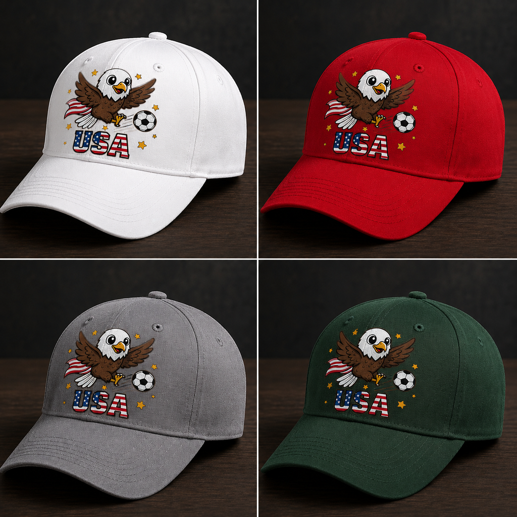 USA Cute Eagle Soccer Cap