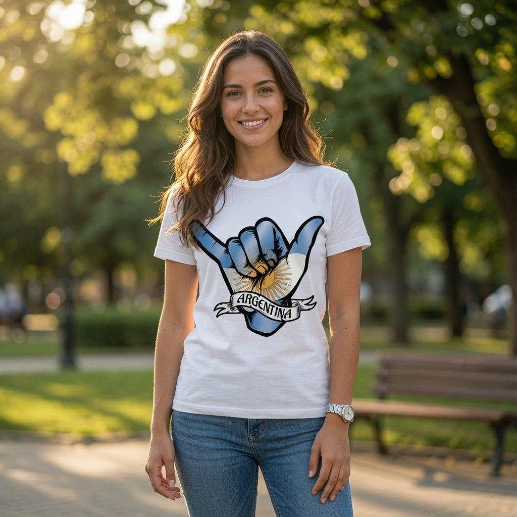 Argentina Dabbing Boy Adult Soccer Shirt