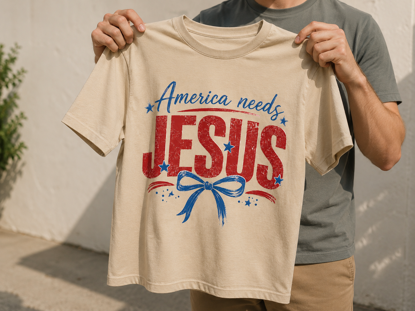 America Needs Jesus Shirt | Patriotic Christian T-Shirt