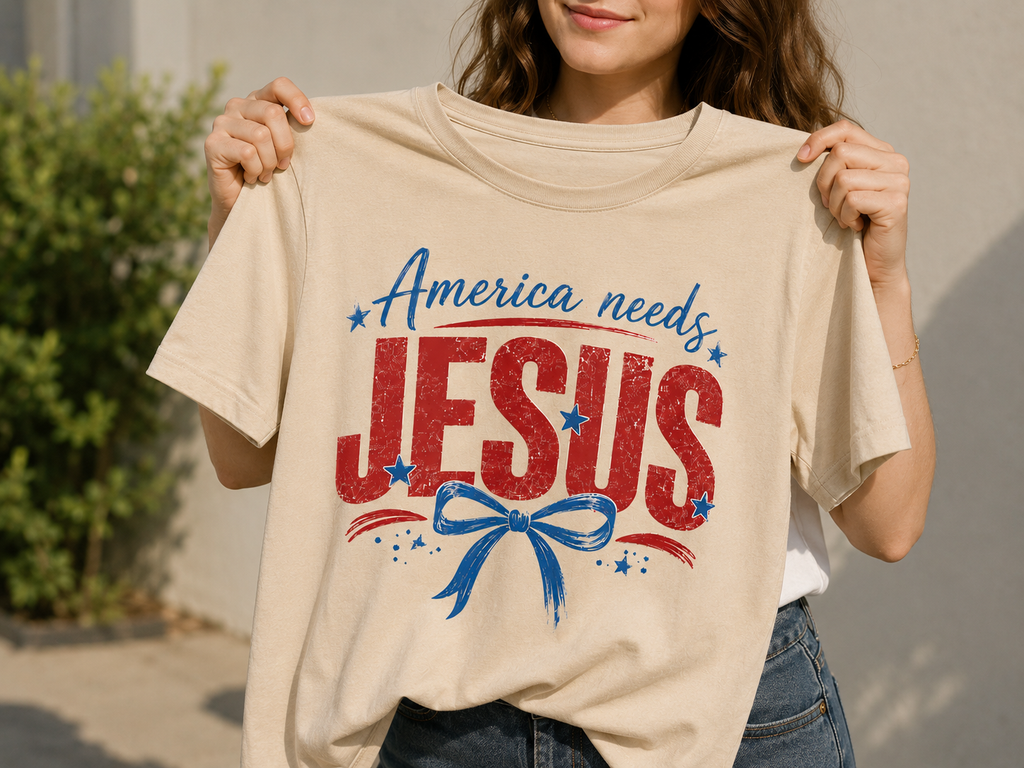 America Needs Jesus Shirt | Patriotic Christian T-Shirt