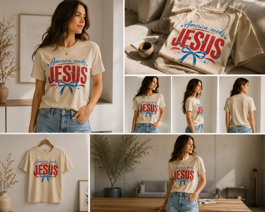 America Needs Jesus Shirt | Patriotic Christian T-Shirt