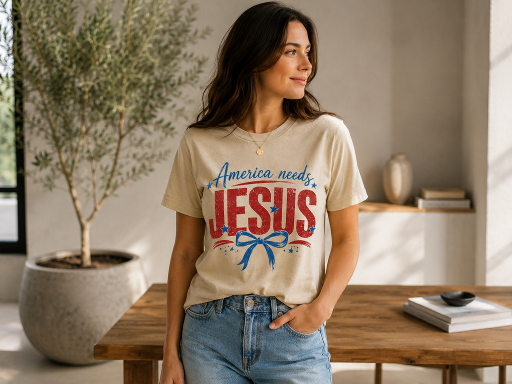 America Needs Jesus Shirt | Patriotic Christian T-Shirt