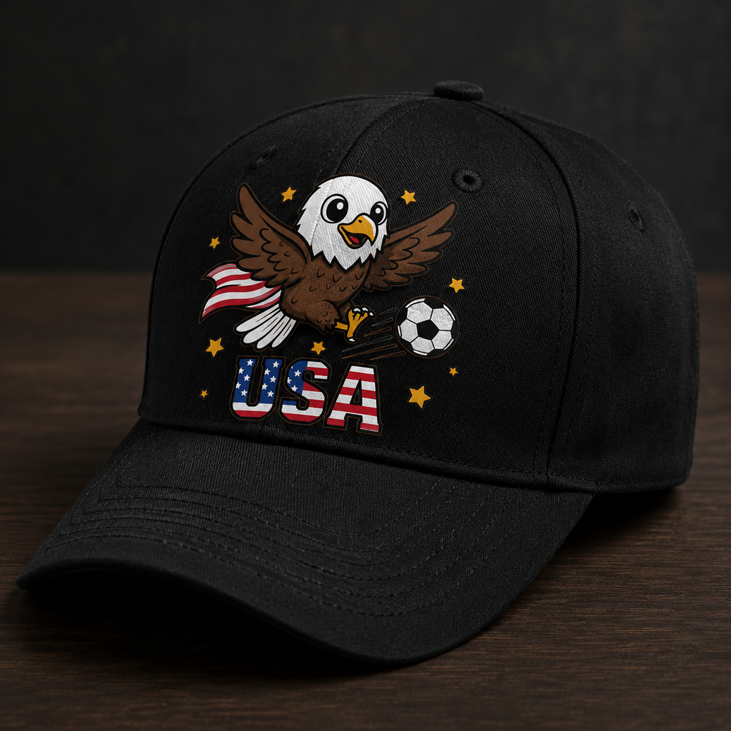 USA Cute Eagle Soccer Cap