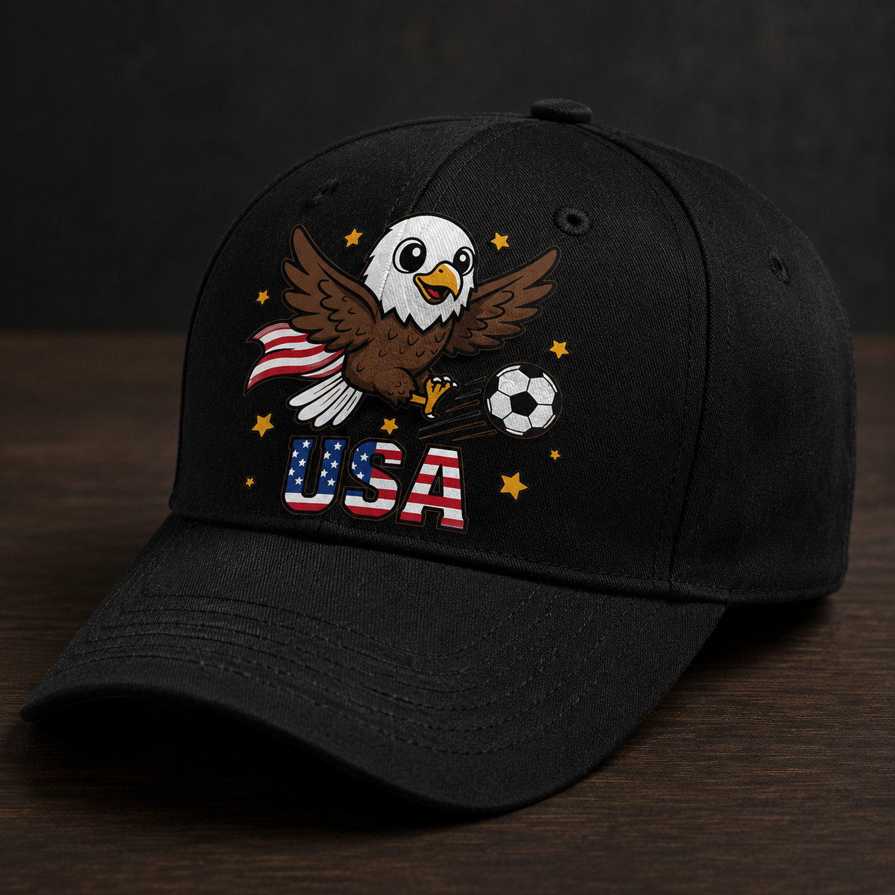 USA Cute Eagle Soccer Cap