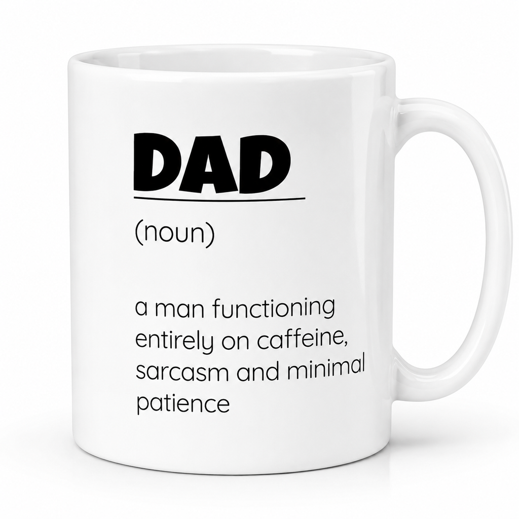 Coffee Powered Dad Mug | Funny Definition
