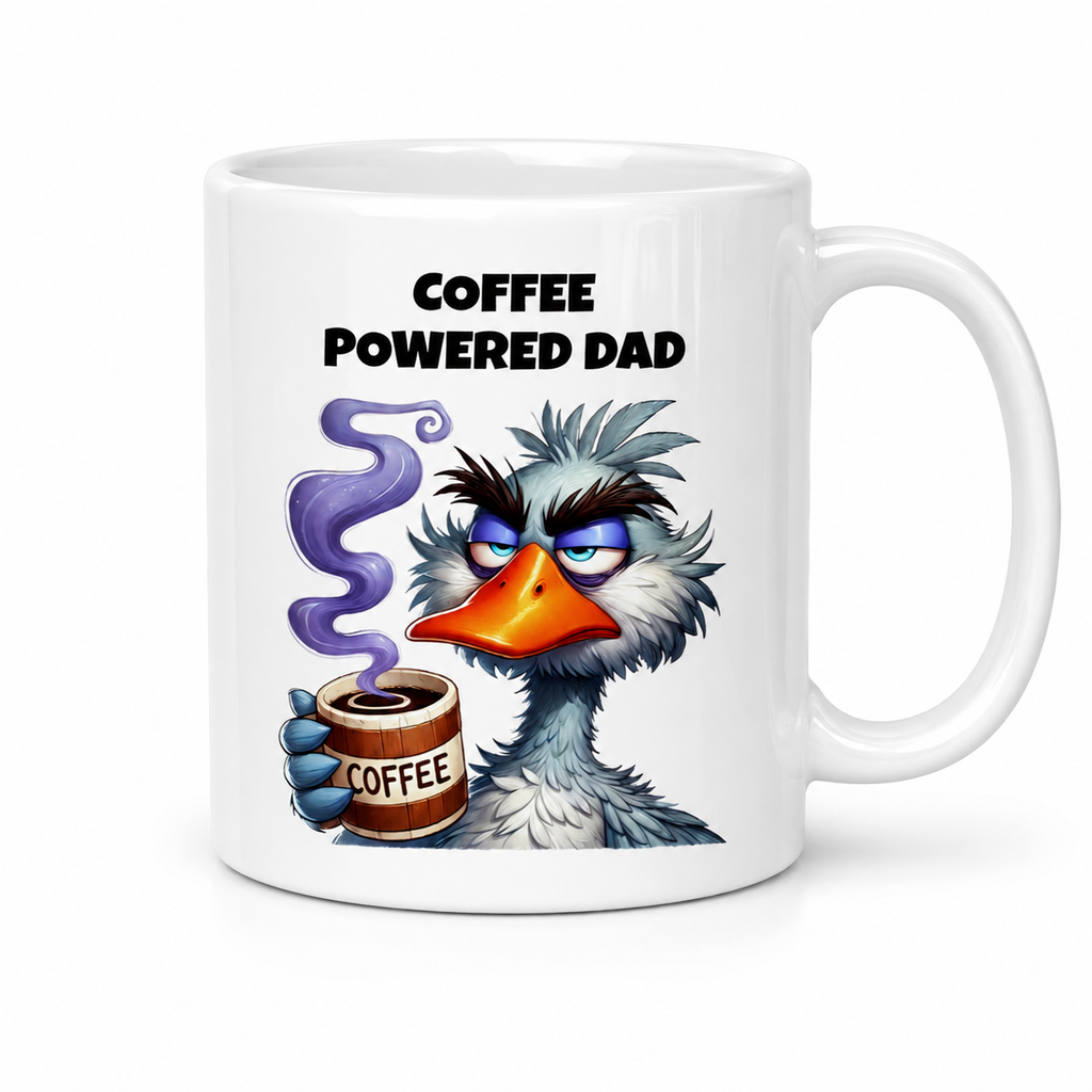 Coffee Powered Dad Mug | Funny Definition