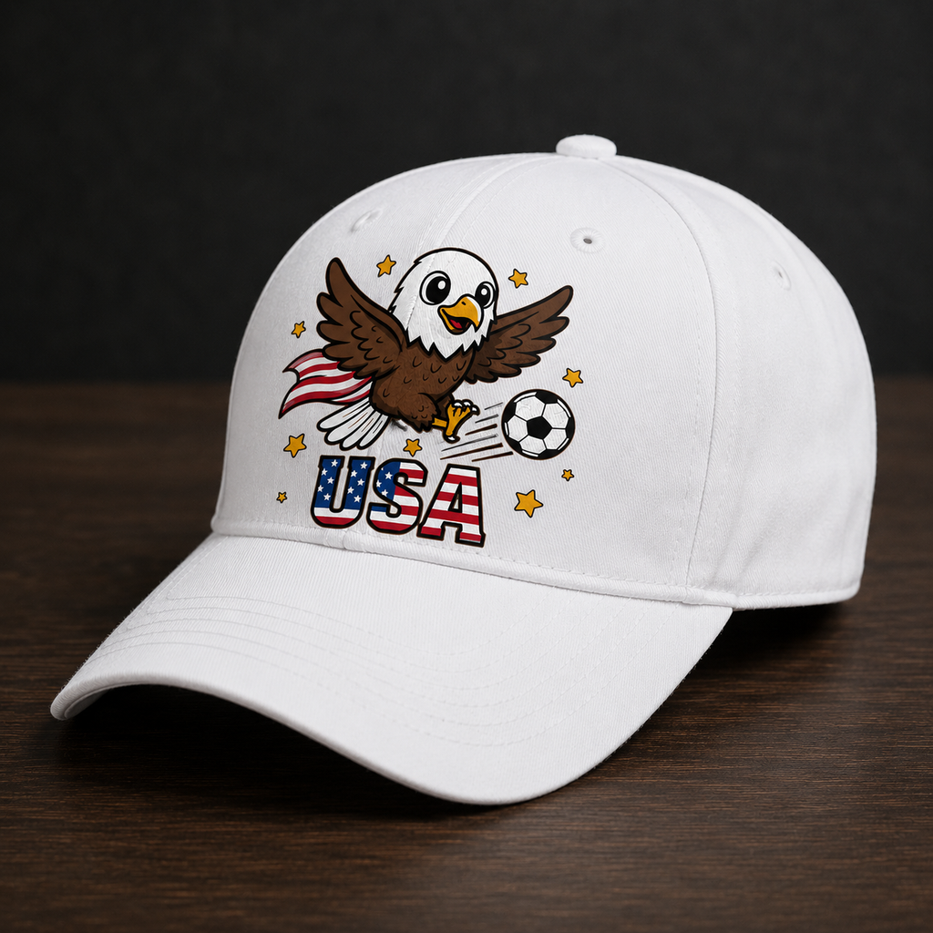 USA Cute Eagle Soccer Cap