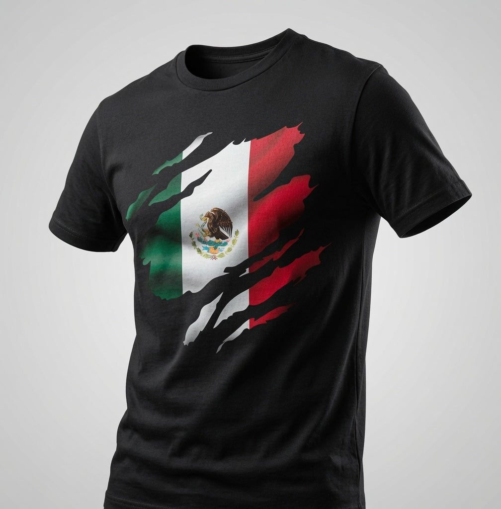 Mexico Ripped Flag Shirt