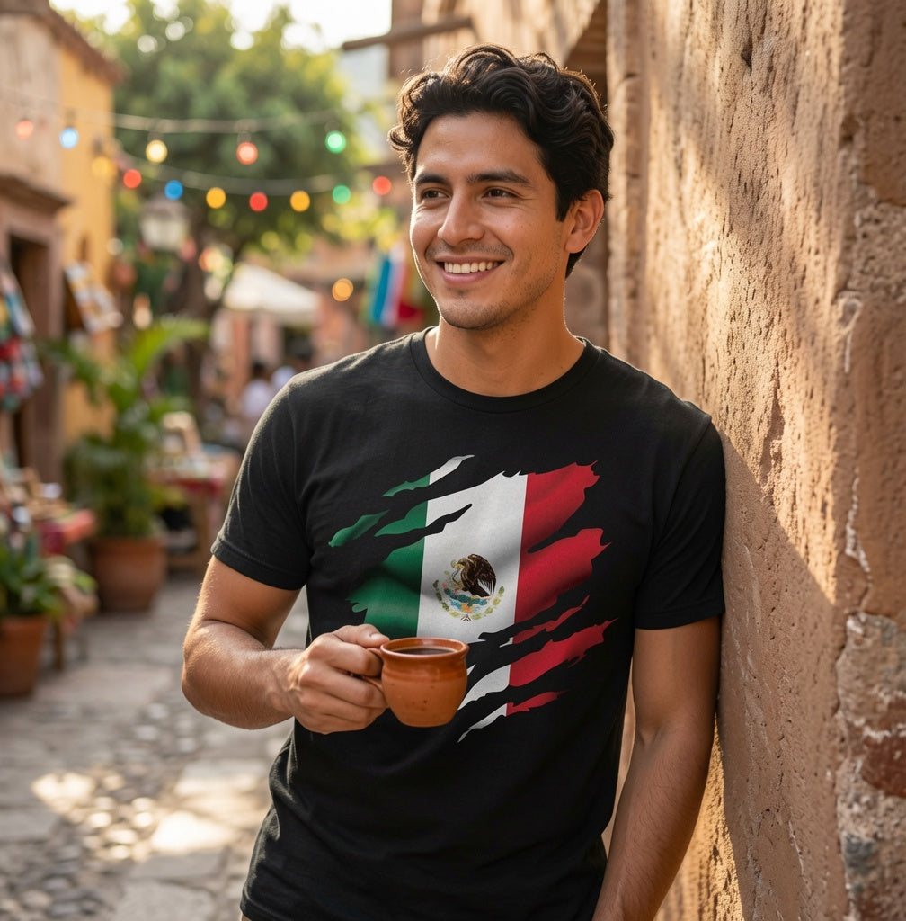 Mexico Ripped Flag Shirt