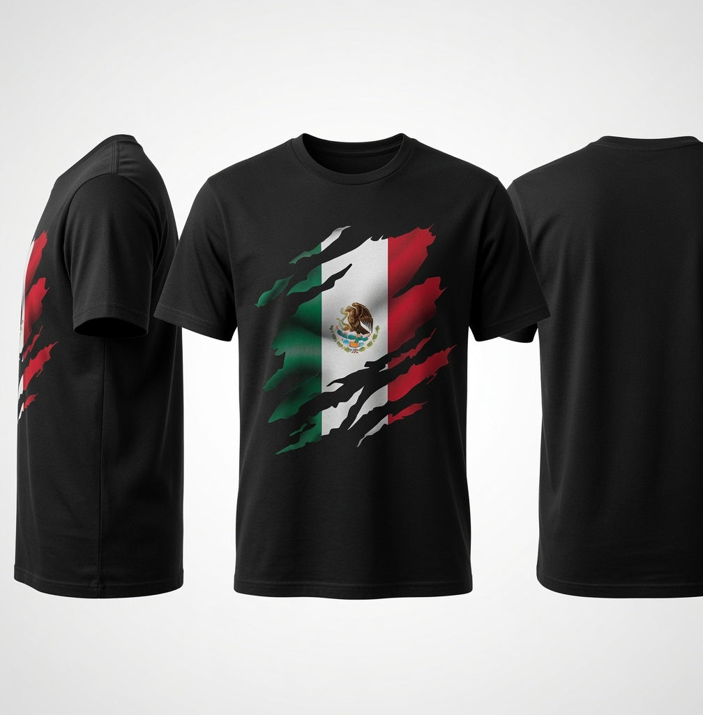 Mexico Ripped Flag Shirt