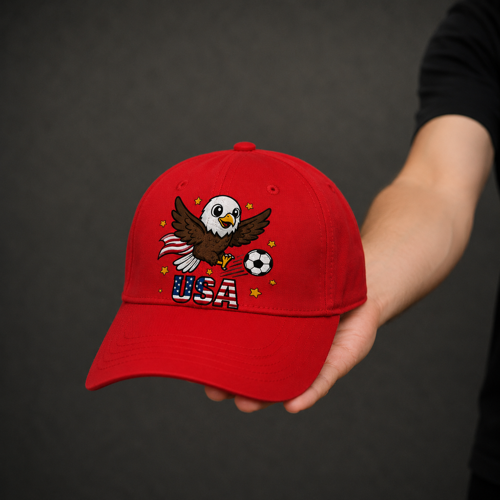 USA Cute Eagle Soccer Cap