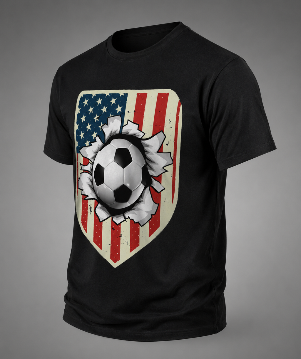 USA Soccer Shield Shirt | Ball Breakthrough American Flag Tee