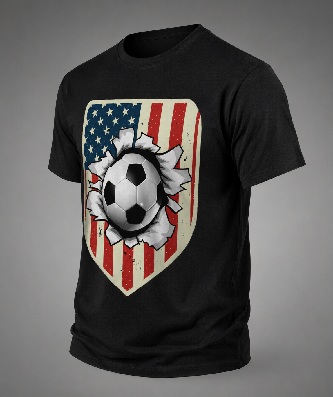 USA Soccer Shield Shirt | Ball Breakthrough American Flag Tee