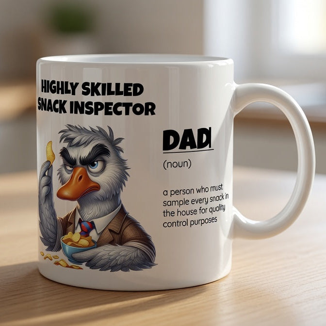 Funny Dad Snack Inspector Mug | Father's Day | BeVisible