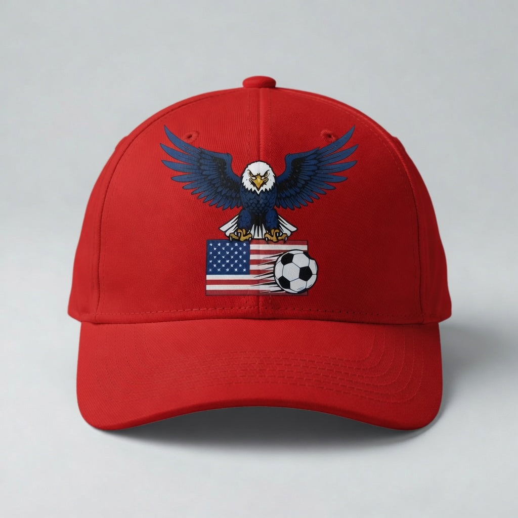 USA Eagle Flag Crest Soccer Cap