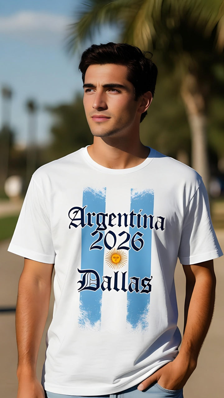 GOAT 10 Dallas 2026 soccer shirt — the number 10 needs no introduction. DTF printed in Texas. Match day ready.