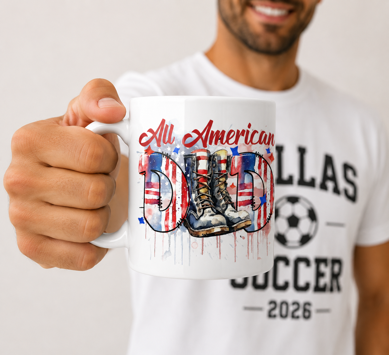 All American Dad Patriotic Mug | Military Boots |