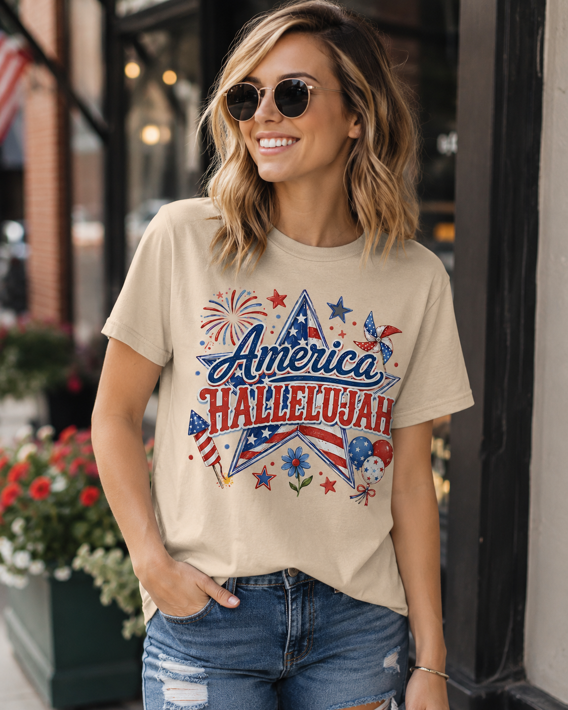 America Hallelujah Shirt | 4th of July Christian  T-SHIRT