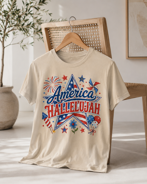 America Hallelujah Shirt | 4th of July Christian  T-SHIRT