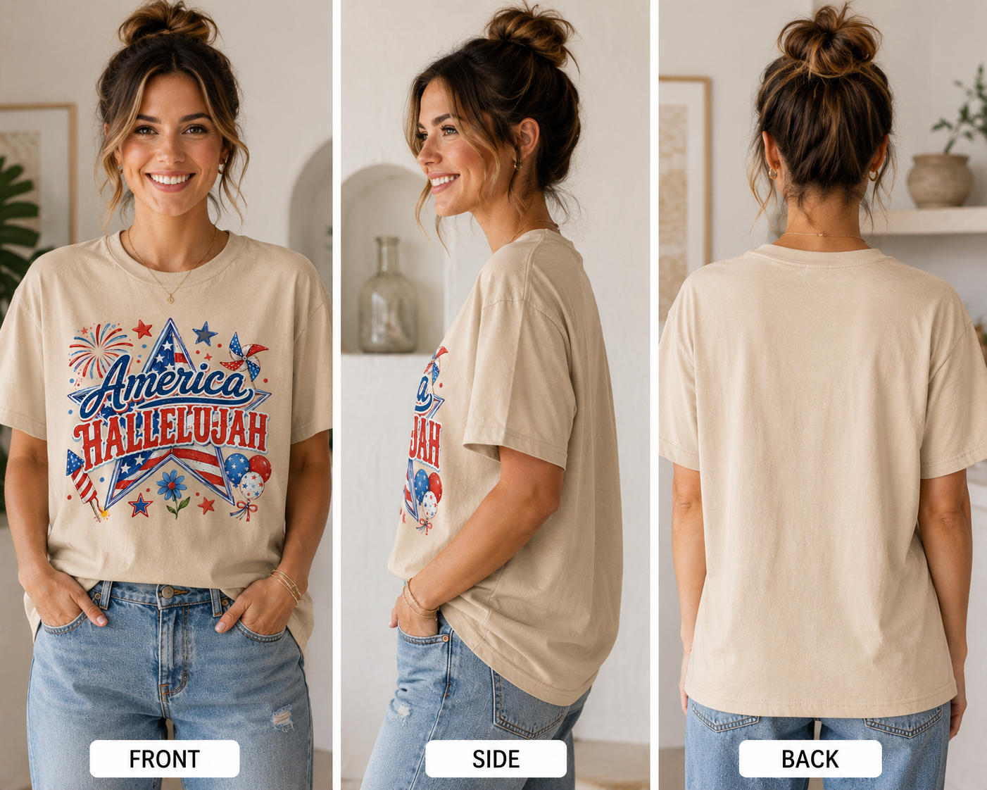 America Hallelujah Shirt | 4th of July Christian  T-SHIRT