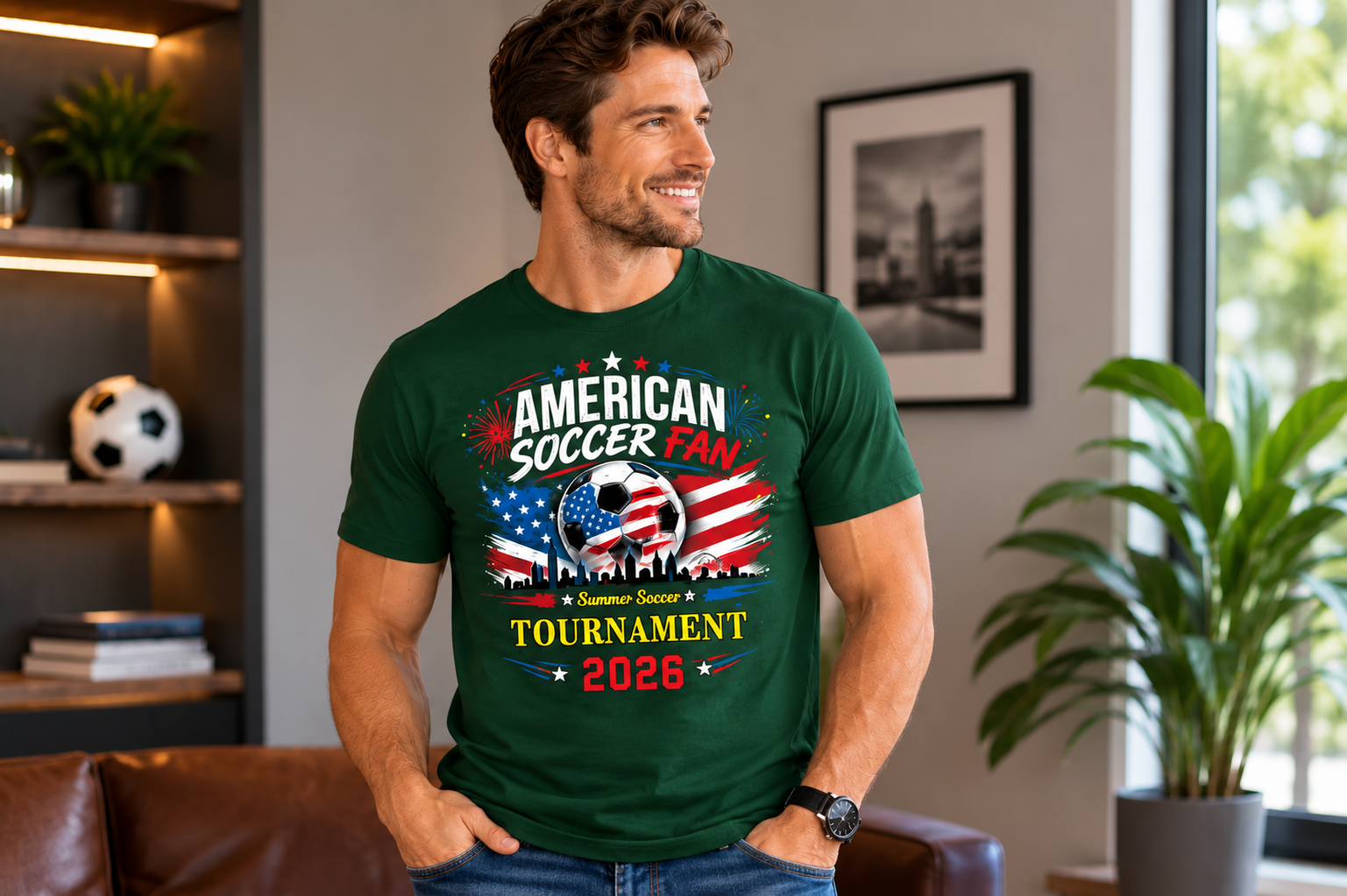 American Soccer Fan Tournament 2026 Shirt | Patriotic |