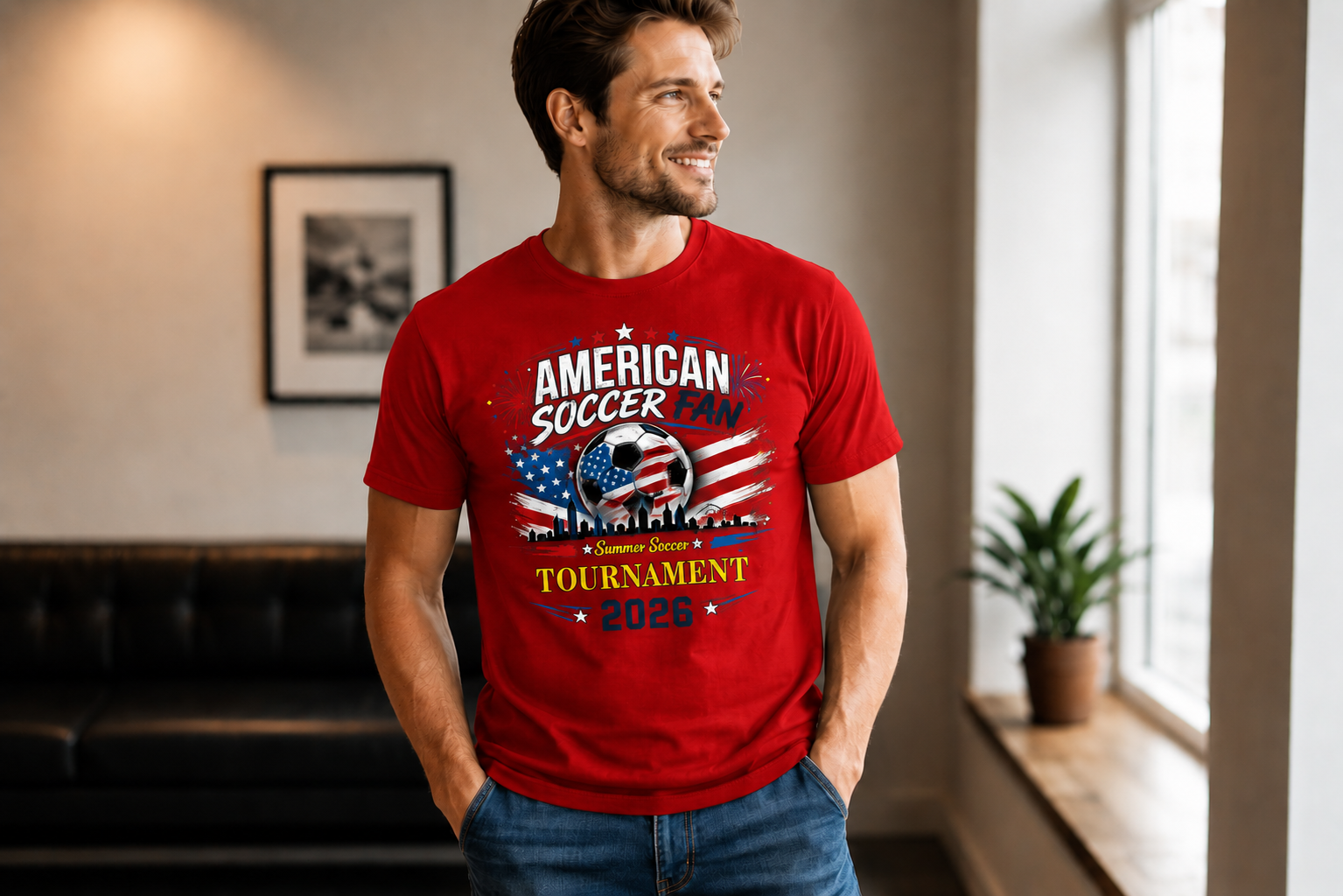 American Soccer Fan Tournament 2026 Shirt | Patriotic |