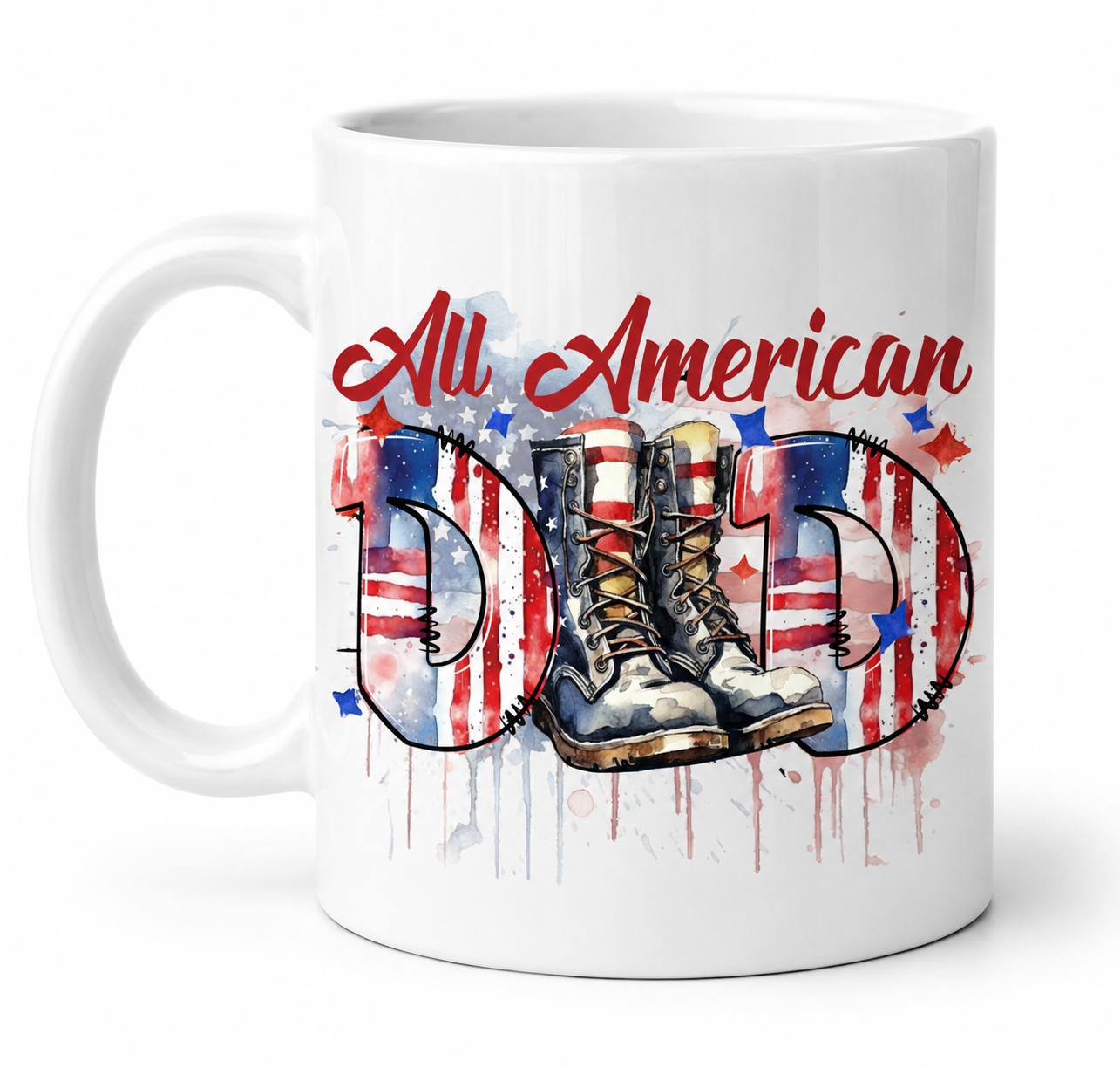 All American Dad Patriotic Mug | Military Boots |