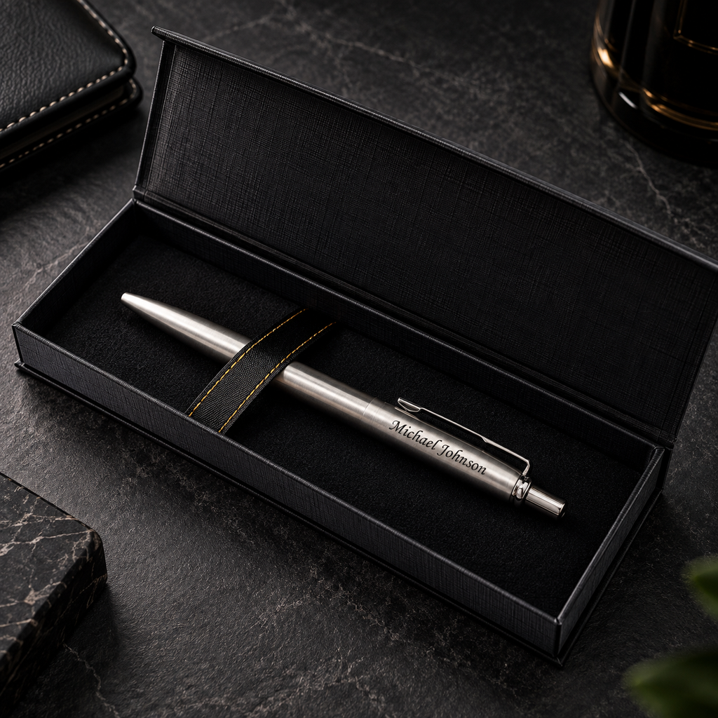 Custom Engraved Jotter Pen Set for Men - Personalized Name Pens - Graduation Gift 2026 - Boss Coworker Retirement Gift with Box
