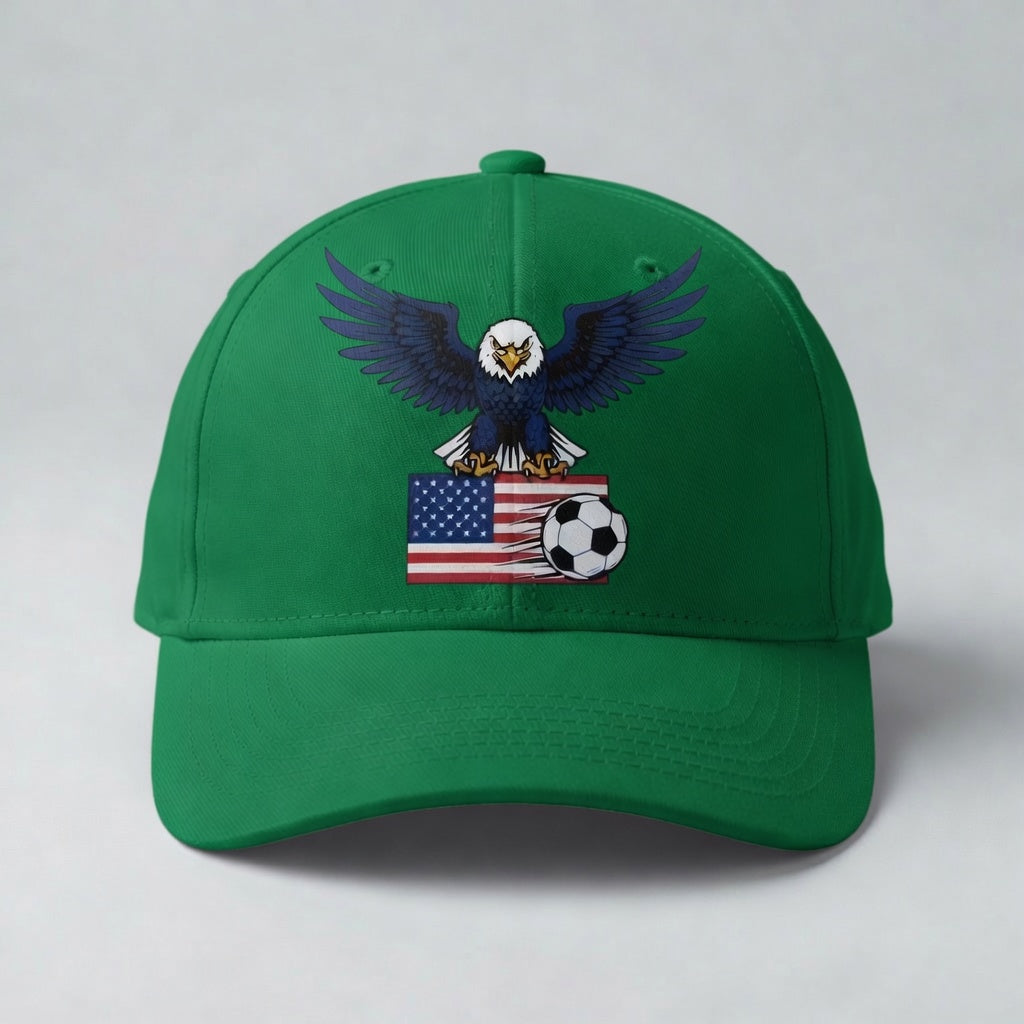 USA Eagle Flag Crest Soccer Cap