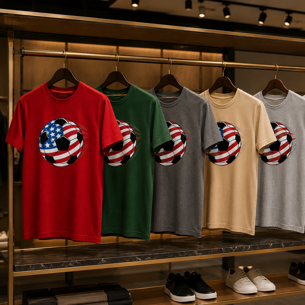 USA Flag Soccer Ball Shirt | American Soccer 2026 | BeVisible