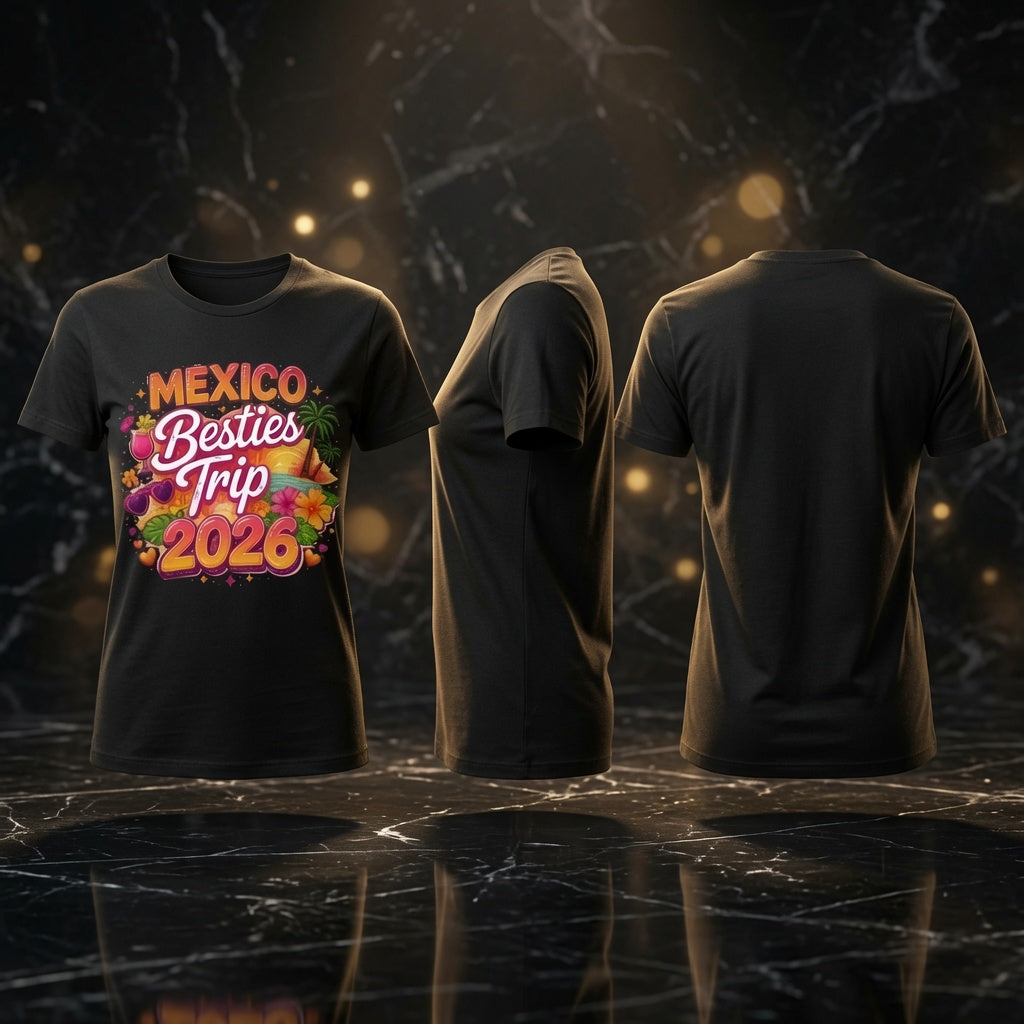 Mexico Besties Trip 2026 Tropical Shirt — Girls Group Vacation