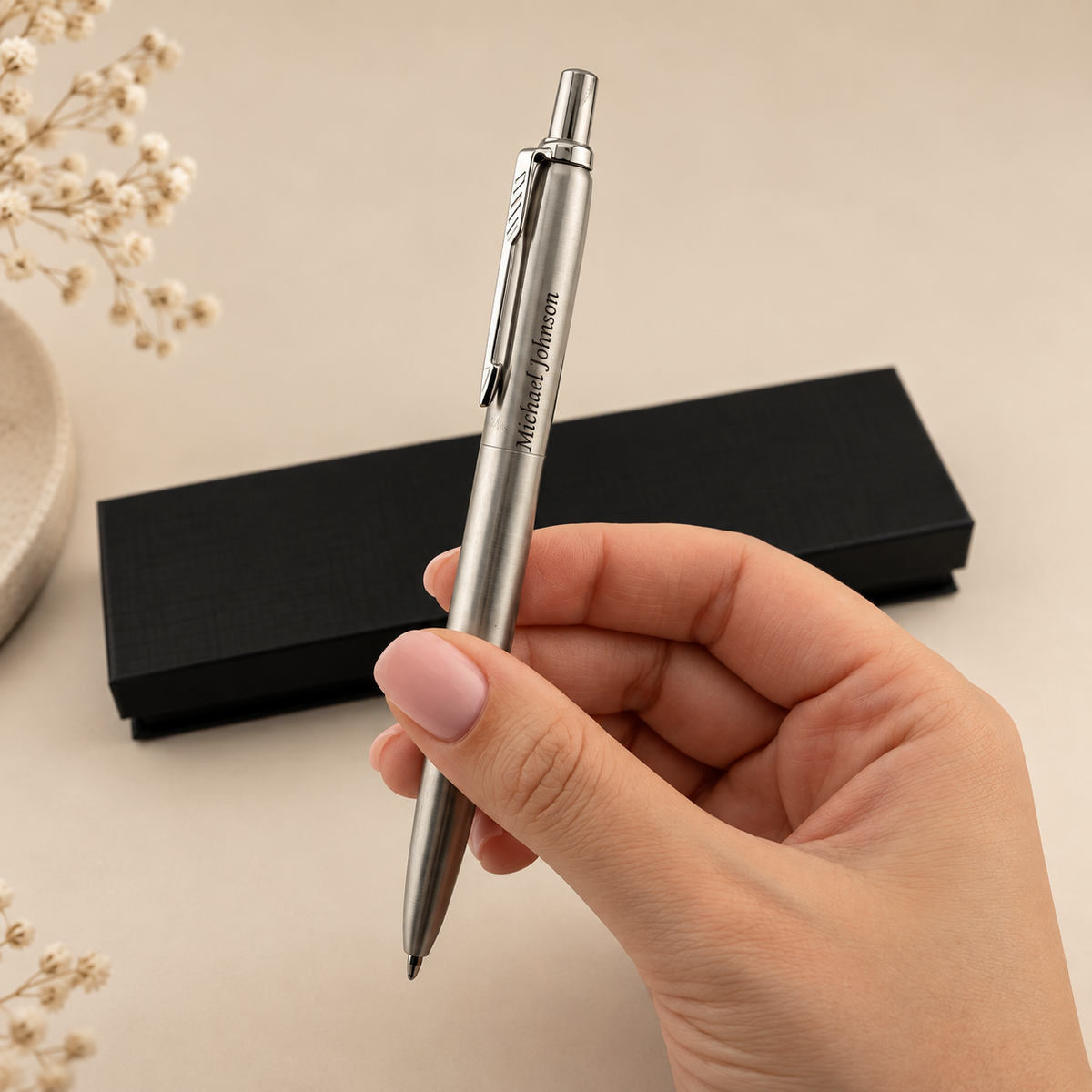 Custom Engraved Jotter Pen Set for Men - Personalized Name Pens - Graduation Gift 2026 - Boss Coworker Retirement Gift with Box
