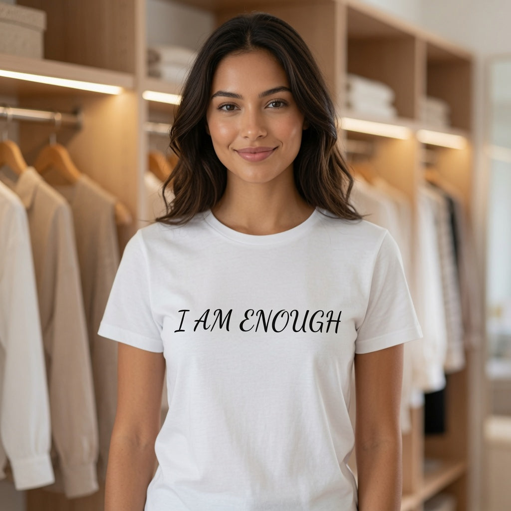 "I Am Enough" Affirmation Tee, Self-Love Statement T-Shirt