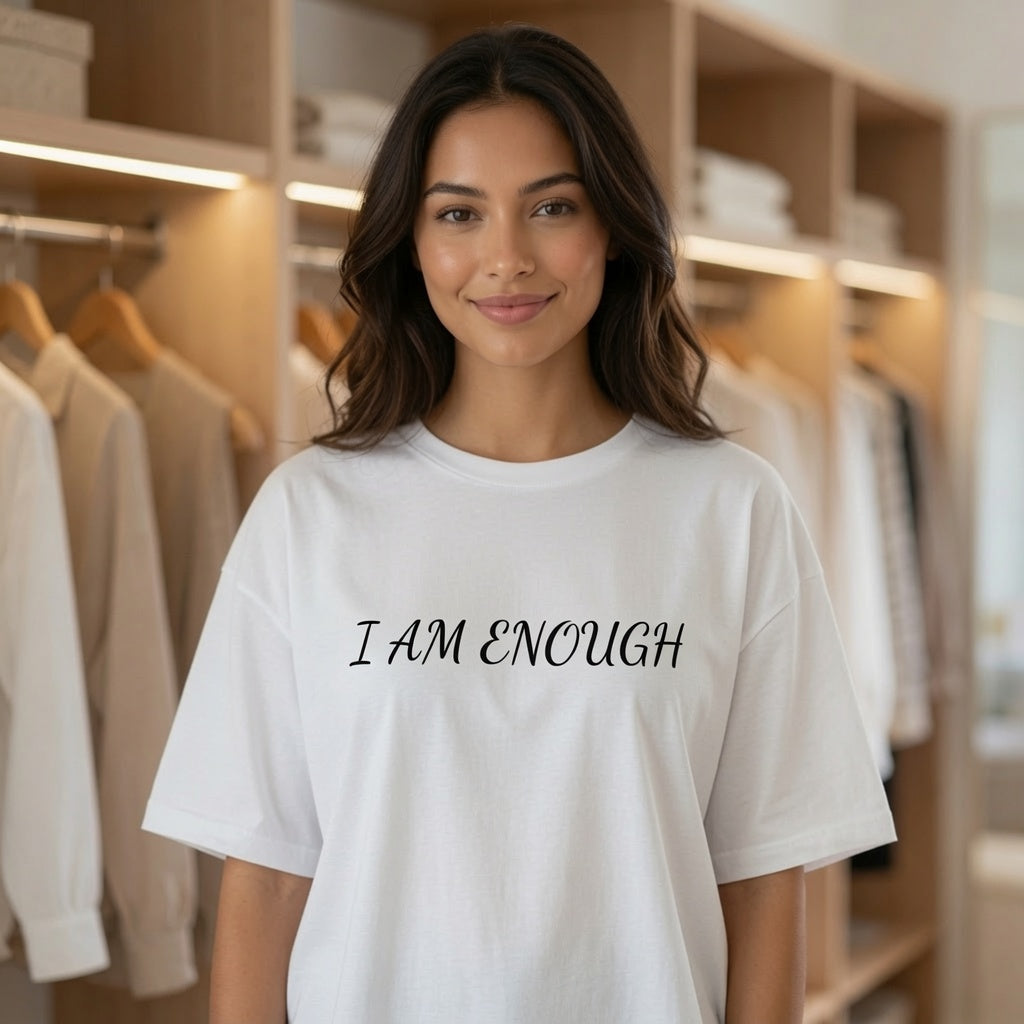 "I Am Enough" Affirmation Tee, Self-Love Statement T-Shirt