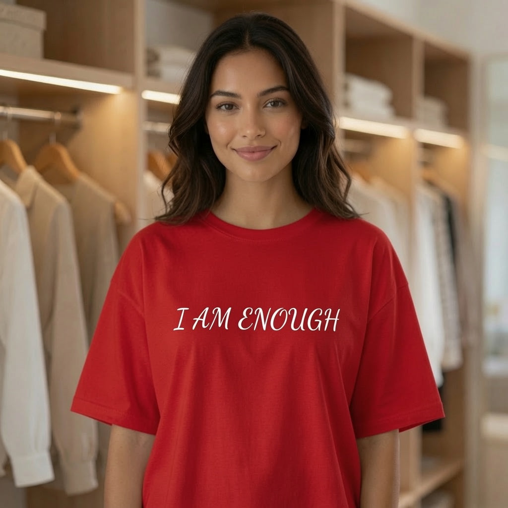 "I Am Enough" Affirmation Tee, Self-Love Statement T-Shirt