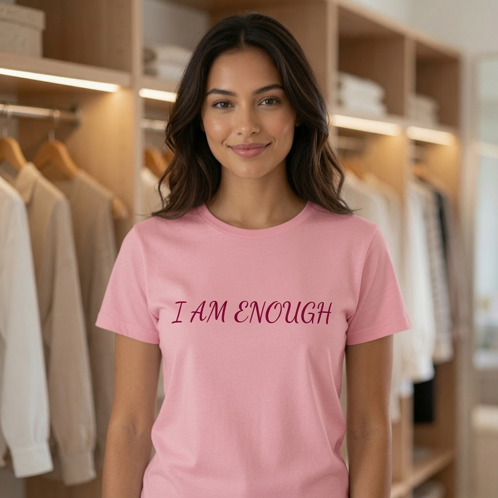 "I Am Enough" Affirmation Tee, Self-Love Statement T-Shirt