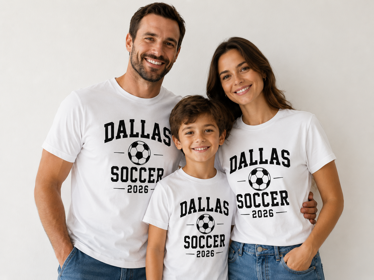Dallas Soccer 2026 Family Matching Set | Shirts + Caps | BeVisible