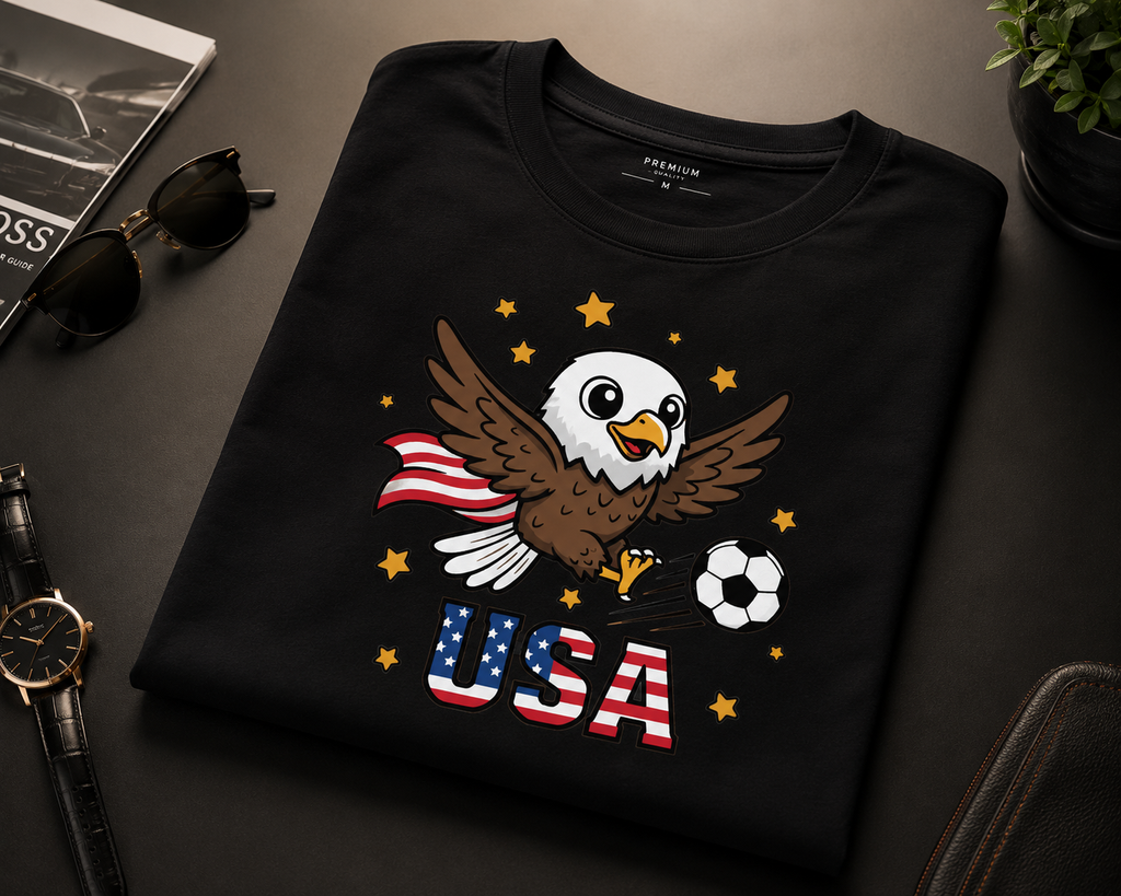 USA Cute Eagle Soccer Shirt | American Fan Tee 2026