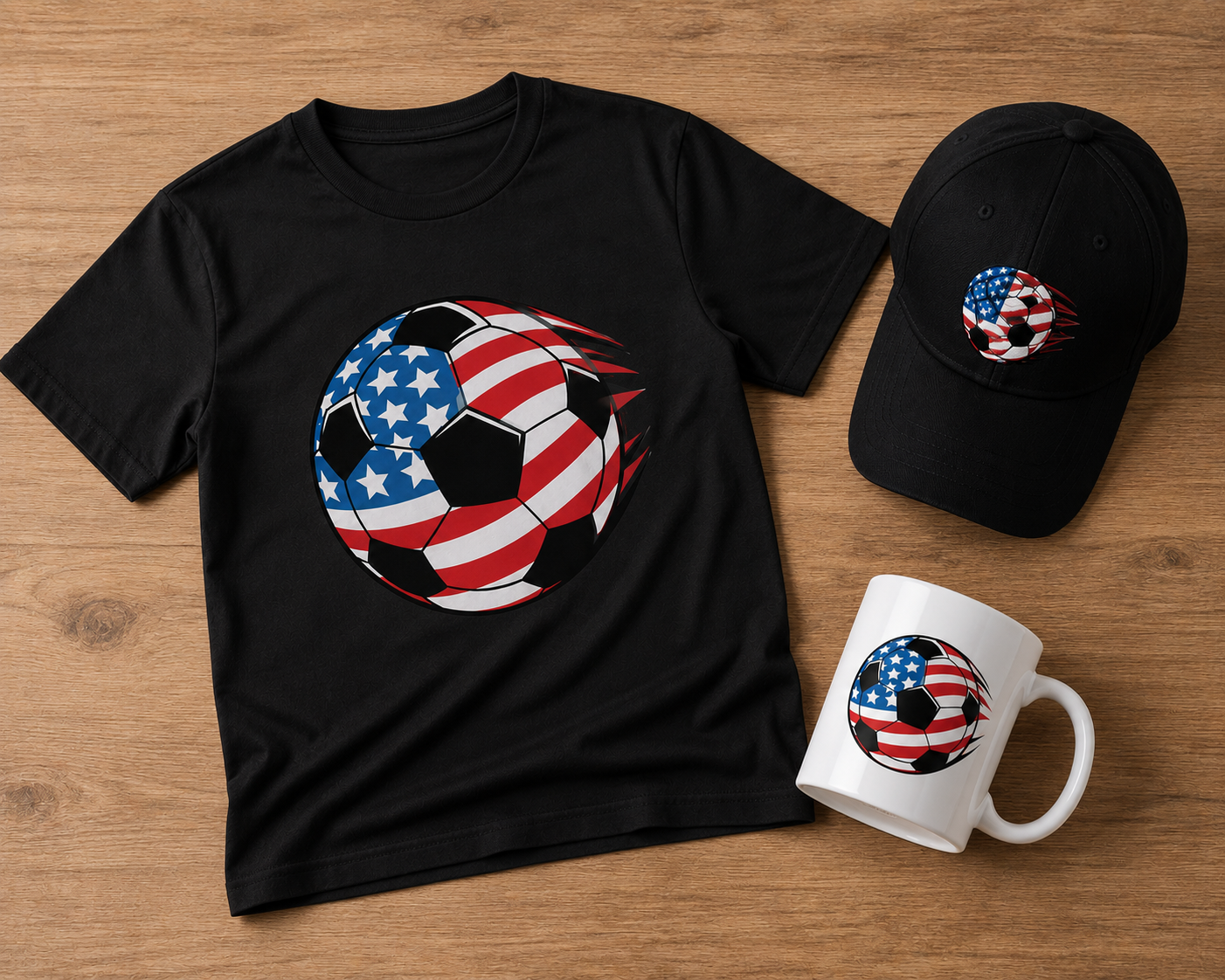 USA Flag Soccer Ball Gift Set |
