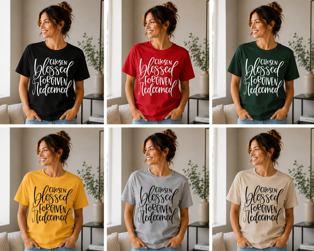 Chosen Blessed Forgiven Redeemed Shirt