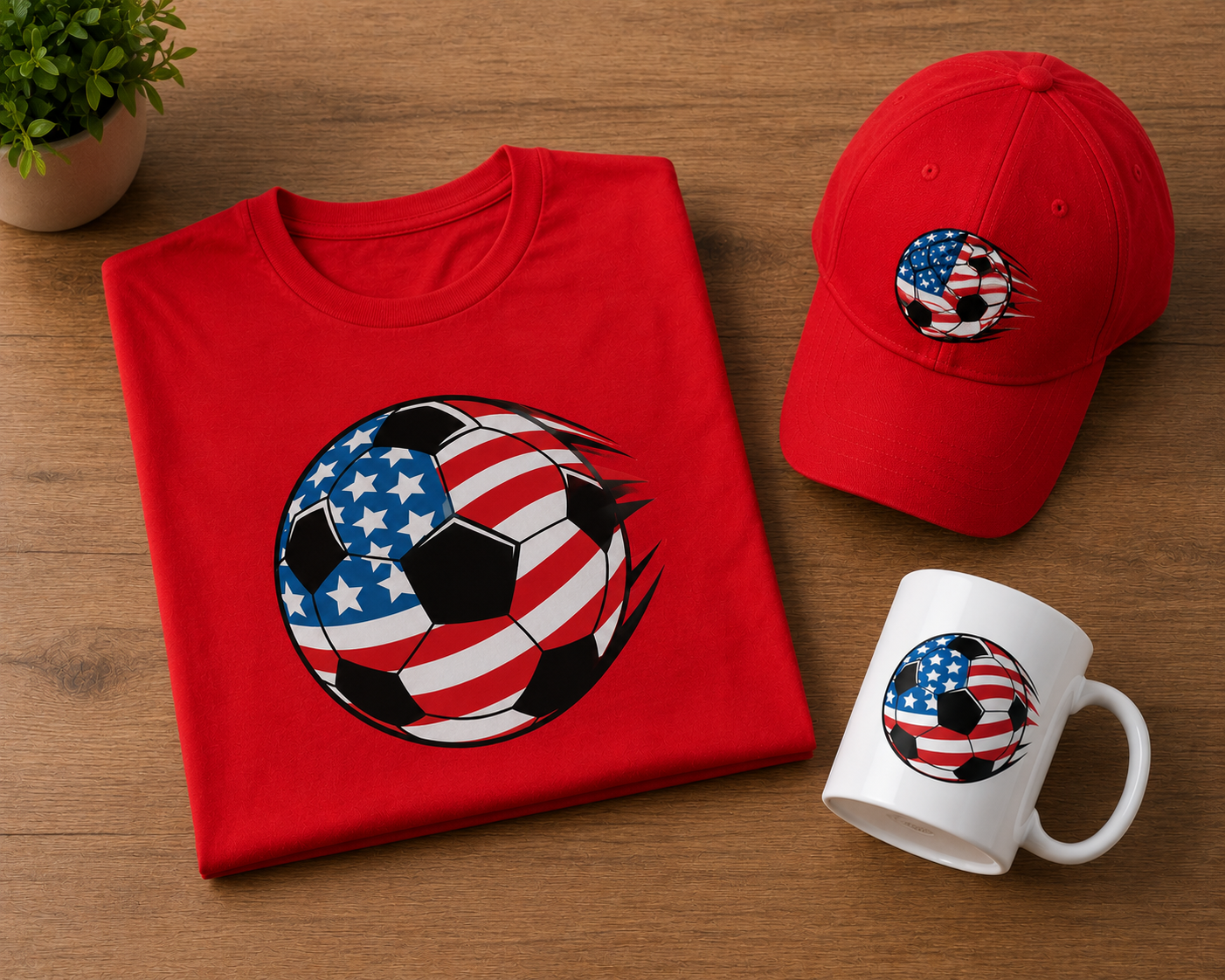 USA Flag Soccer Ball Gift Set |