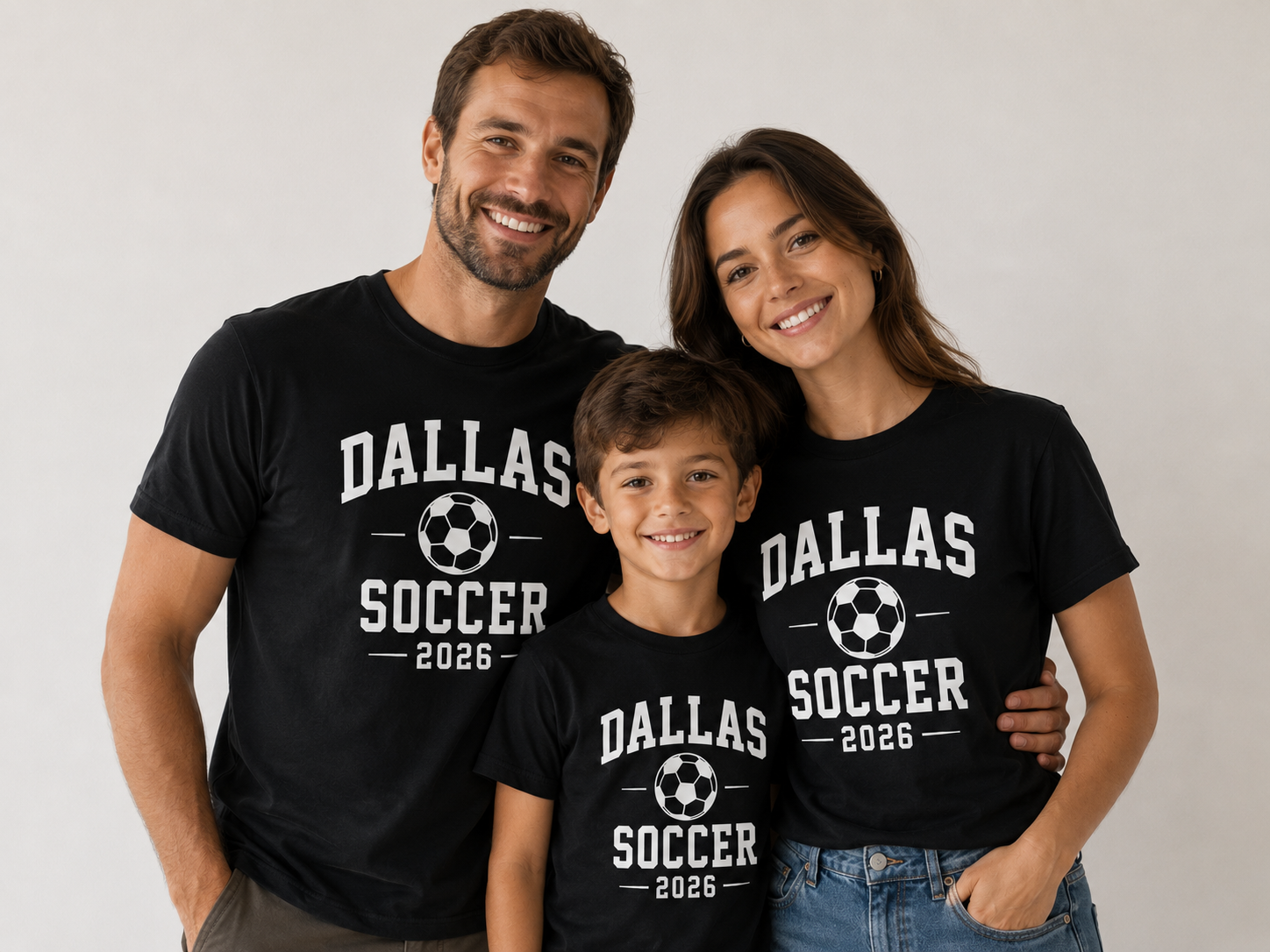Dallas Soccer 2026 Family Matching Set | Shirts + Caps | BeVisible