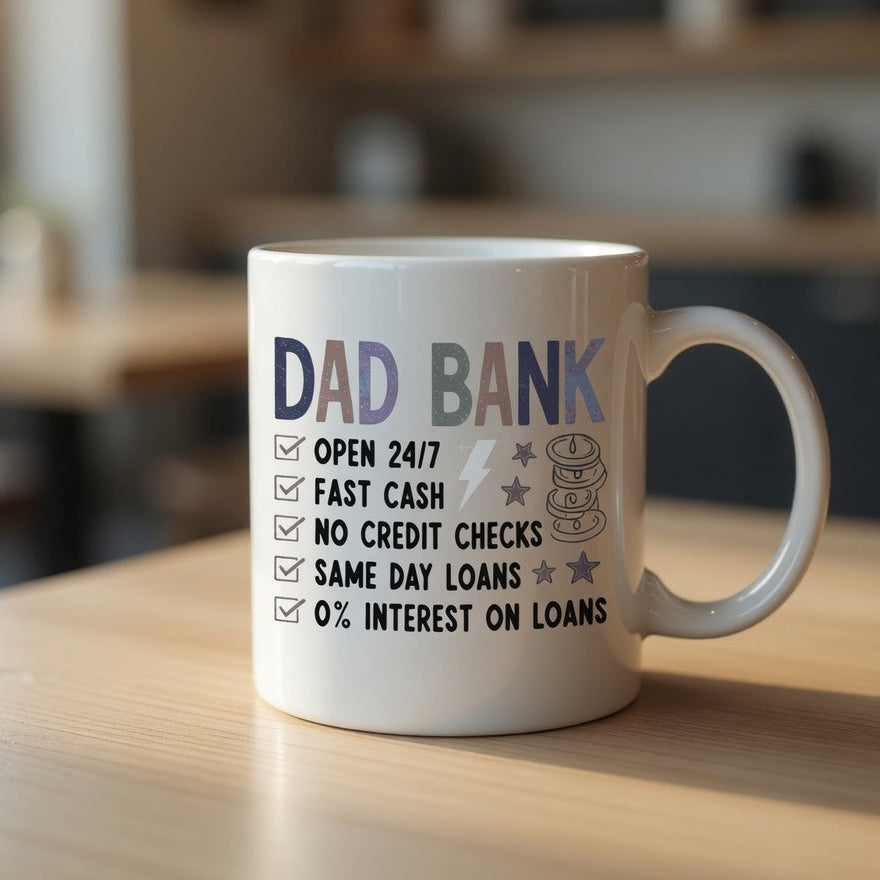 Dad Bank Funny Coffee Mug | Father's Day Gift | BeVisible
