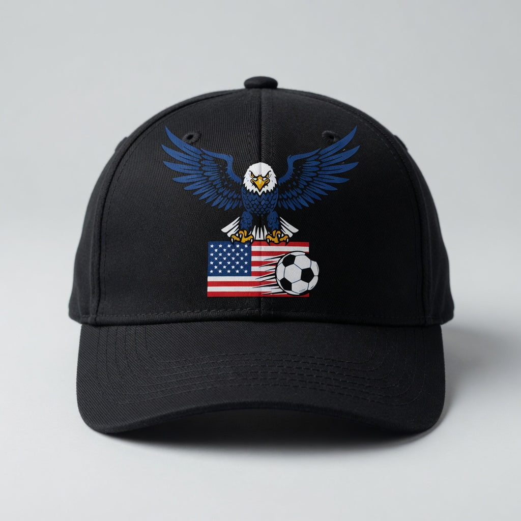 USA Eagle Flag Crest Soccer Cap