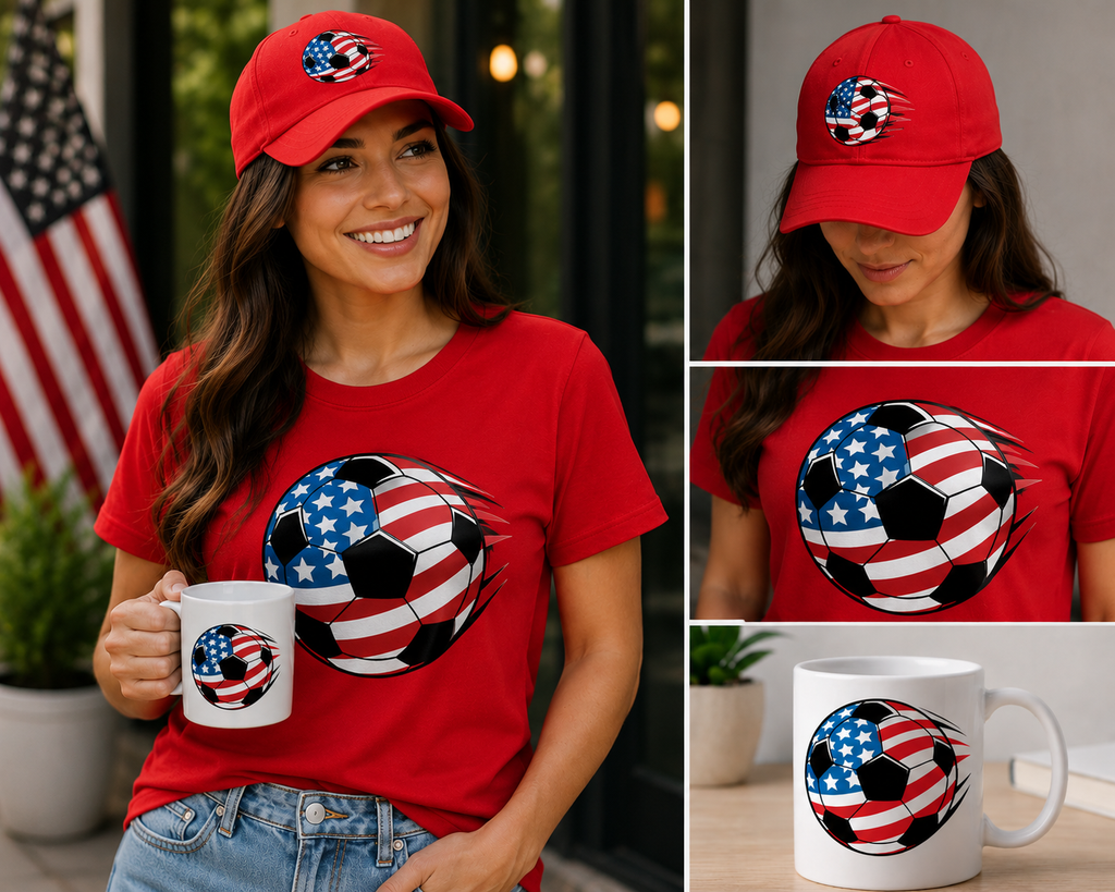 USA Flag Soccer Ball Gift Set |
