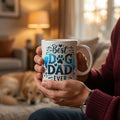 Best Dog Dad Ever Blue Watercolor Mug