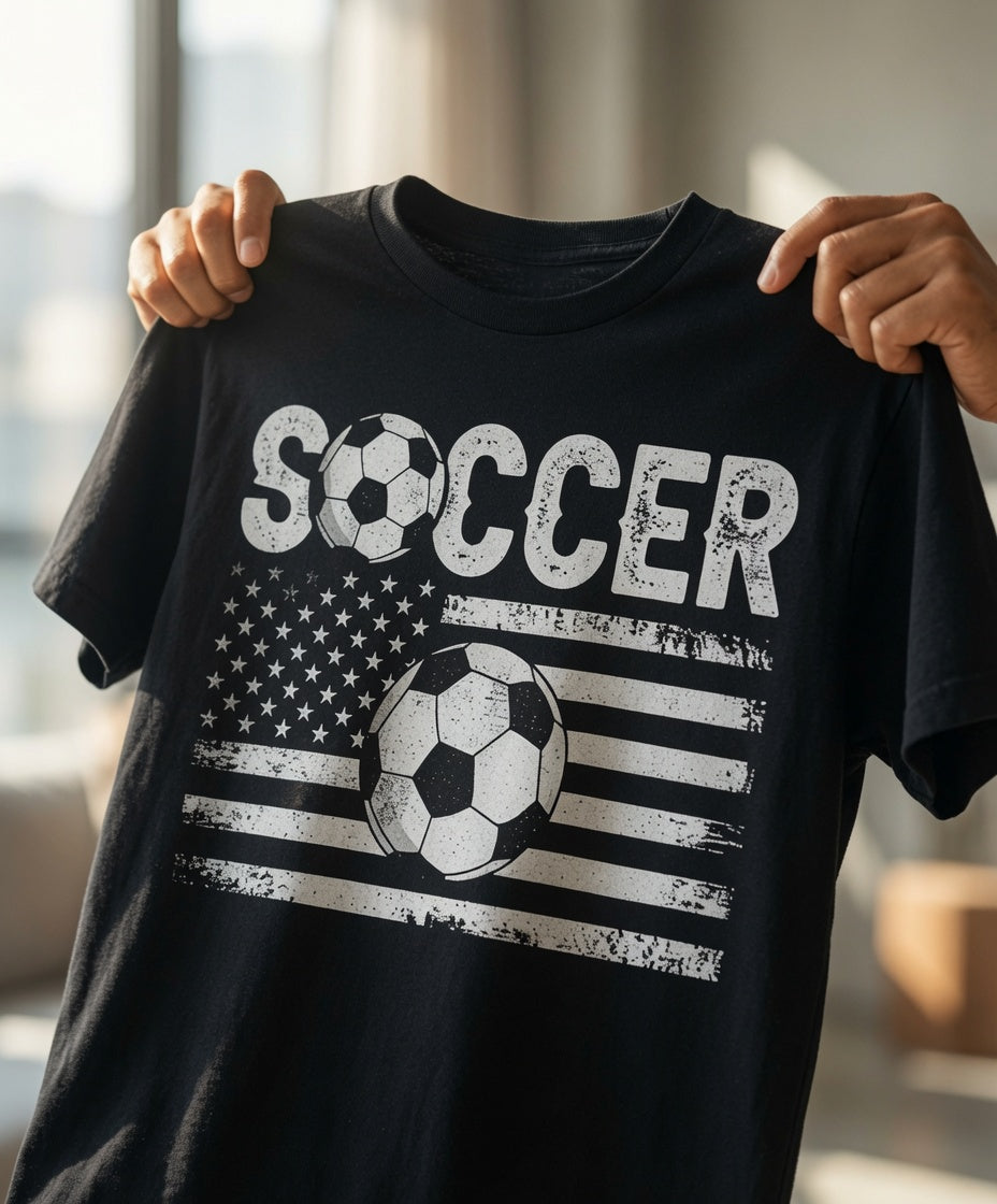 Soccer USA Flag Shirt | Vintage American Soccer Tee
