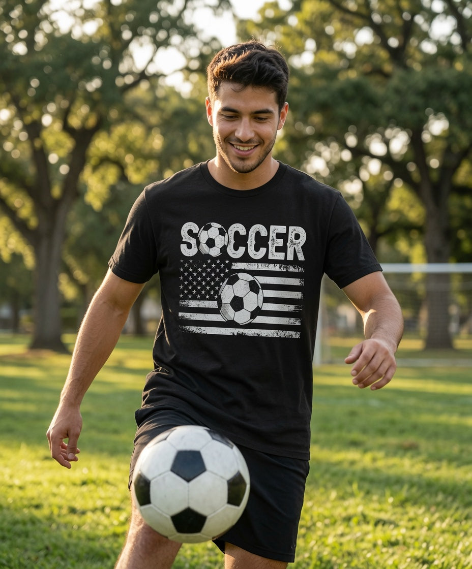 Soccer USA Flag Shirt | Vintage American Soccer Tee