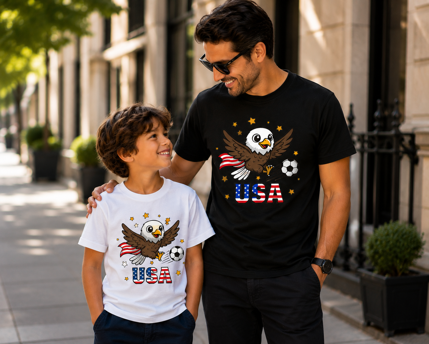 USA Cute Eagle Soccer Shirt | Kids + Adults