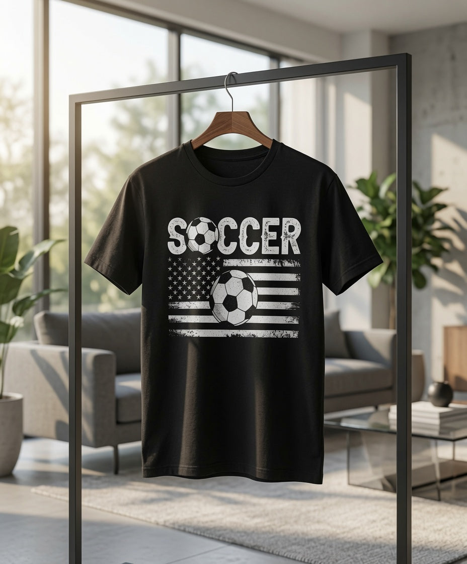 Soccer USA Flag Shirt | Vintage American Soccer Tee